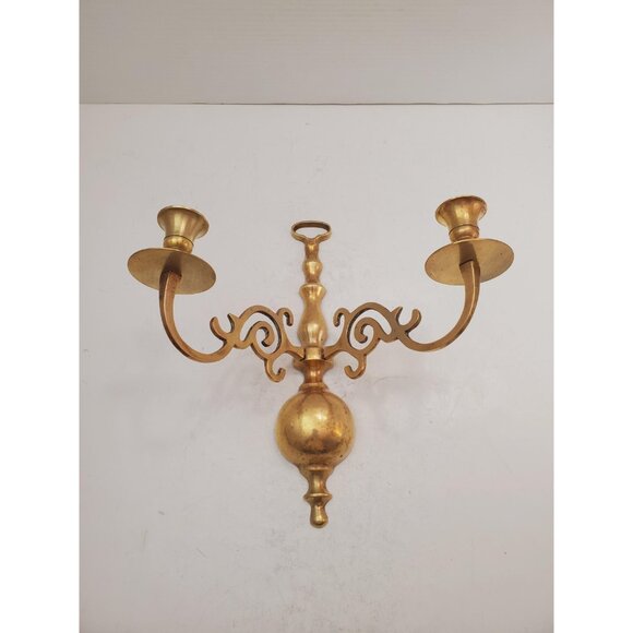vintage Brass Wall Sconce Candle holder brass wall sconces candle sconces - Picture 4 of 10